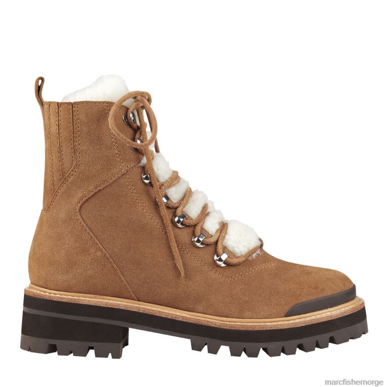 Marc Fisher Booties - izzie lugsole ankelstøvel kvinner brunt semsket skinn Marc Fisher D0BZ0142