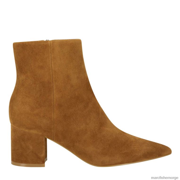 Marc Fisher Booties - jarli spisse ankelstøvel kvinner brunt semsket skinn Marc Fisher D0BZ0141
