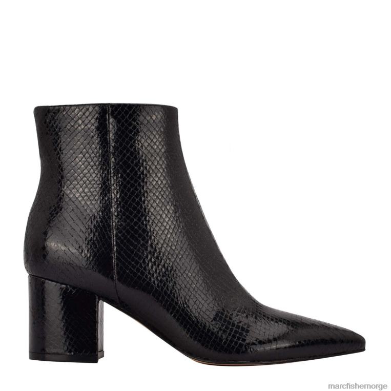 Marc Fisher Booties - jarli spisse ankelstøvel kvinner sort lærslange Marc Fisher D0BZ0171