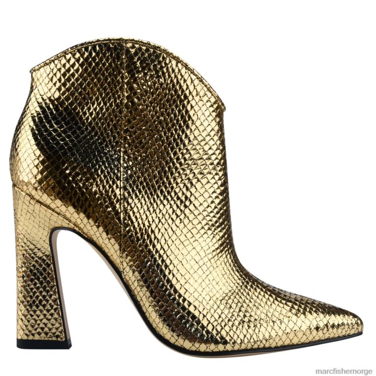 Marc Fisher Booties - masina ankelstøvle kvinner gull slange semsket skinn Marc Fisher D0BZ019