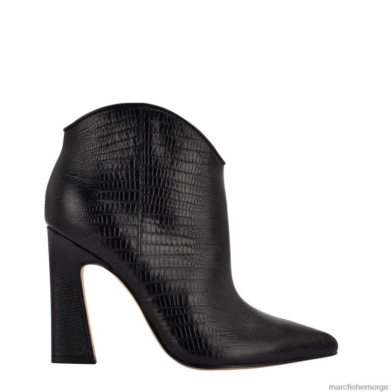 Marc Fisher Booties - masina ankelstøvle kvinner svart krokopreget skinn Marc Fisher D0BZ0111