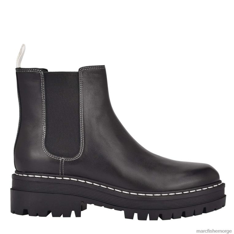 Marc Fisher Booties - pirro chelsea lugsole ankelstøvle kvinner svart skinn Marc Fisher D0BZ077