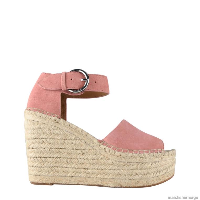 Marc Fisher Norge - alida espadrille kile sandal kvinner rosa semsket skinn Marc Fisher D0BZ0269