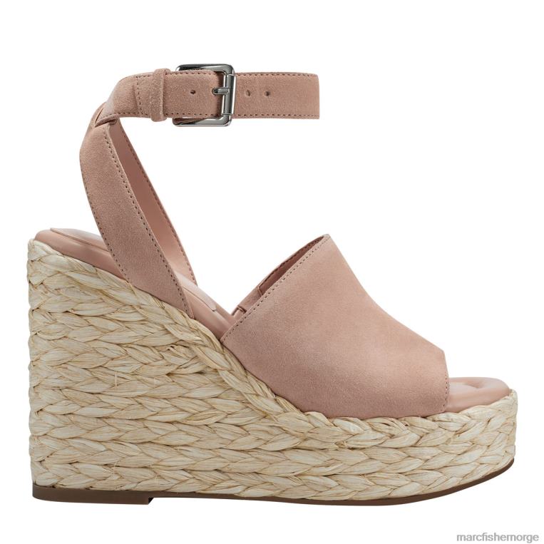 Marc Fisher Norge - nelly espadrille kile sandal kvinner lys rosa semsket skinn Marc Fisher D0BZ0222