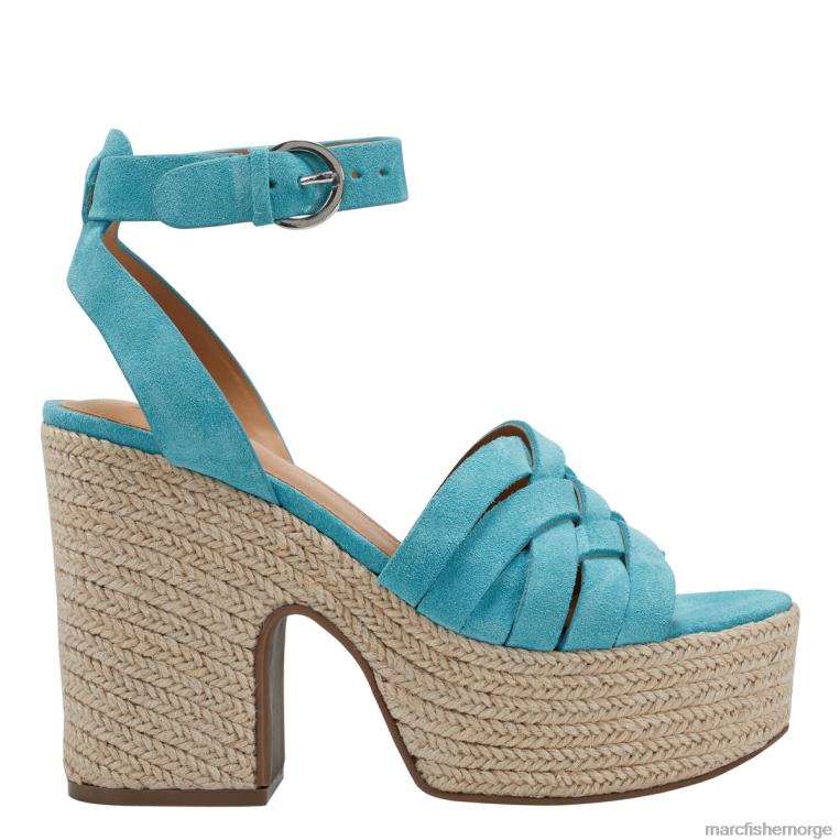 Marc Fisher Norge - oaten espadrille plattformsandal kvinner blå Marc Fisher D0BZ0254