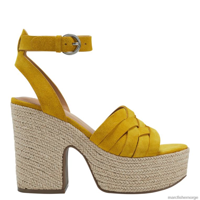 Marc Fisher Norge - oaten espadrille plattformsandal kvinner gul Marc Fisher D0BZ0251