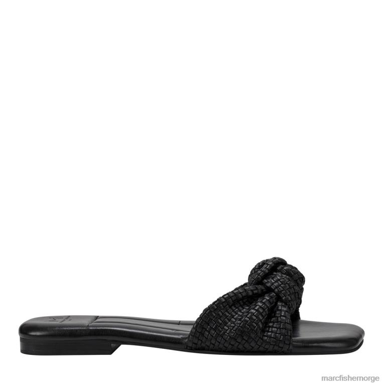 Marc Fisher Norge - Marlon flat glidesandaler kvinner svart skinn Marc Fisher D0BZ0275