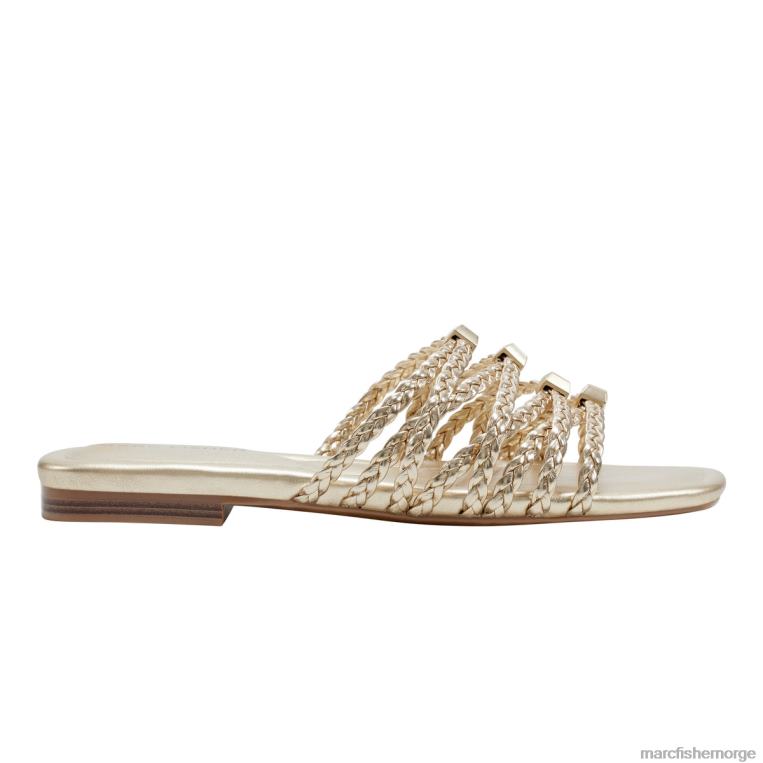 Marc Fisher Norge - lelina flat glidesandaler kvinner gull metallic Marc Fisher D0BZ0476