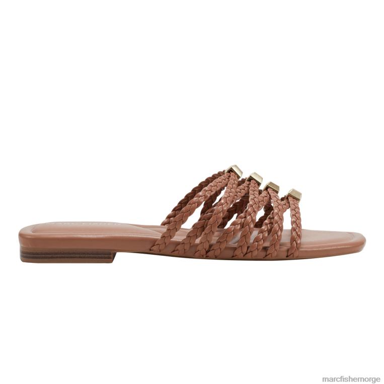 Marc Fisher Norge - lelina flat glidesandaler kvinner mørk naturlig Marc Fisher D0BZ0444