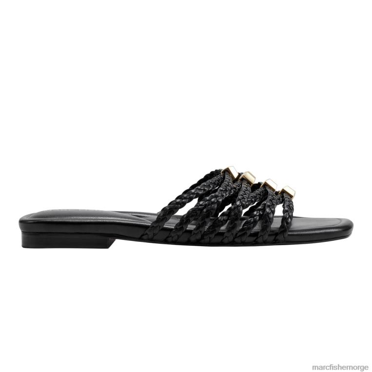 Marc Fisher Norge - lelina flat glidesandaler kvinner svart vevd Marc Fisher D0BZ0486