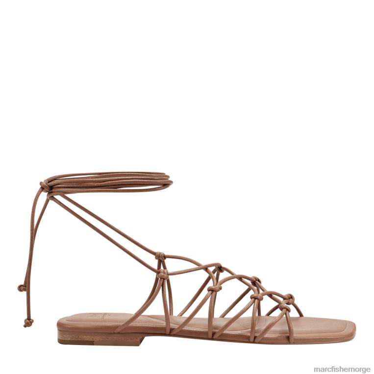 Marc Fisher Norge - monnie ankel wrap flat sandal kvinner bagasje brun Marc Fisher D0BZ0272