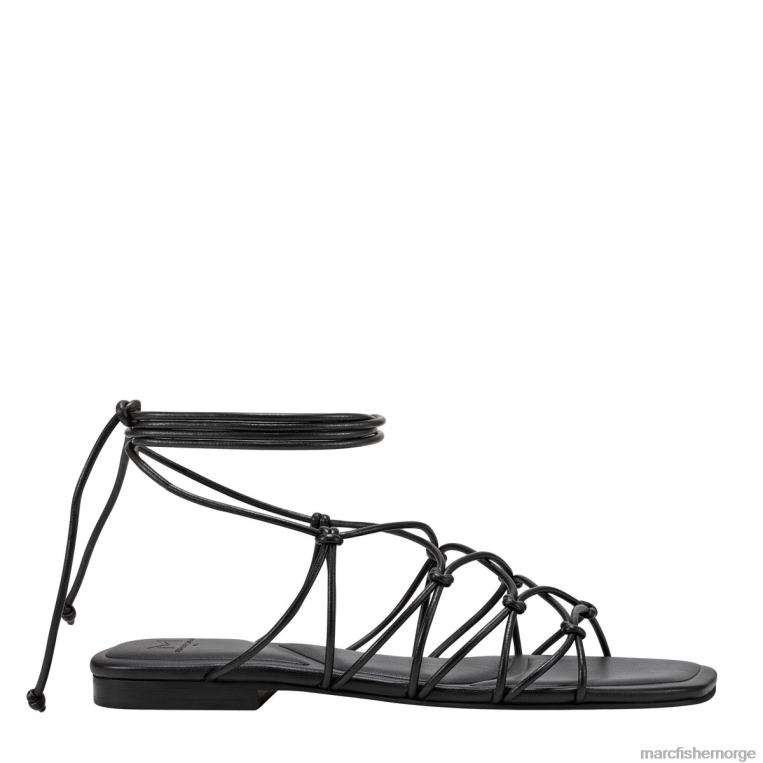 Marc Fisher Norge - monnie ankel wrap flat sandal kvinner svart Marc Fisher D0BZ0271