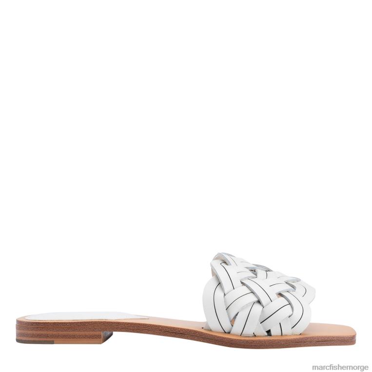 Marc Fisher Norge - rebecca flat sklie kvinner elegant krem ​​skinn Marc Fisher D0BZ0324