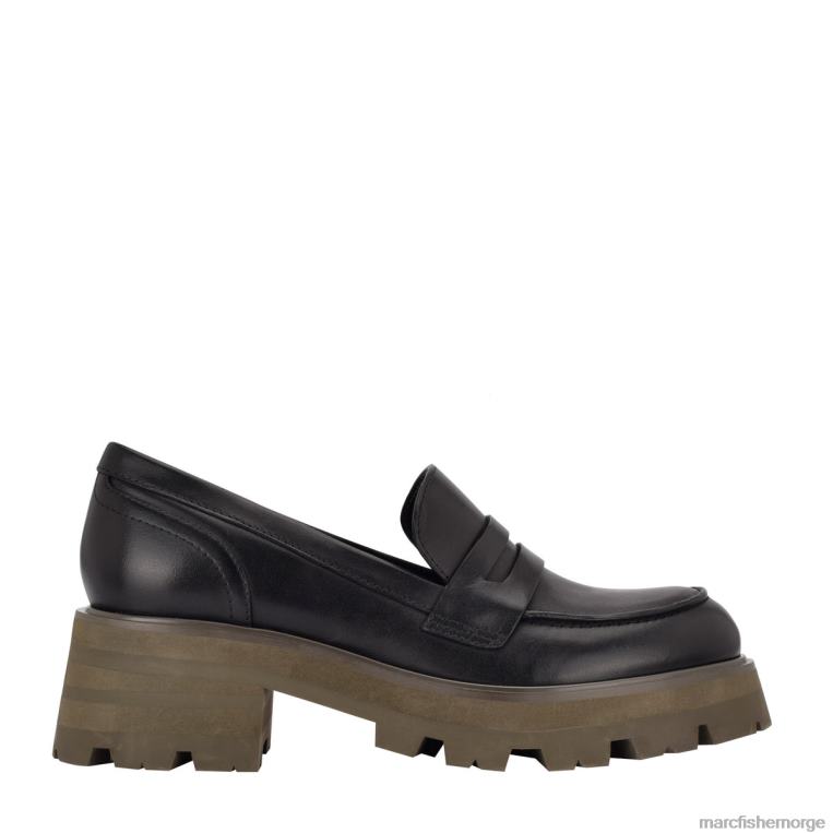 Marc Fisher Norge - latika lug såle loafer kvinner svart skinn Marc Fisher D0BZ0440