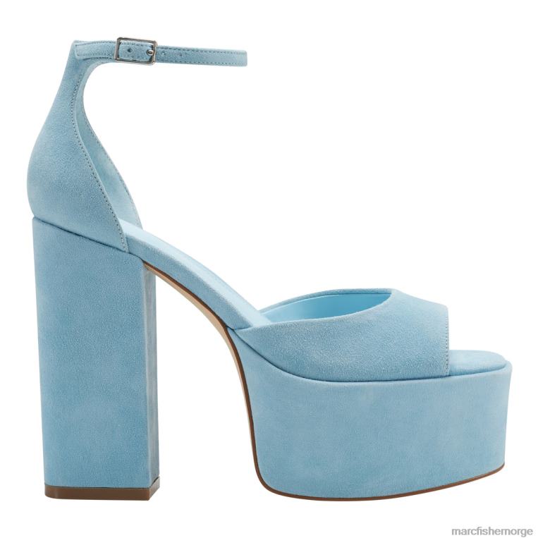 Marc Fisher Norge - della plattformsandal kvinner himmelblå semsket skinn Marc Fisher D0BZ0573