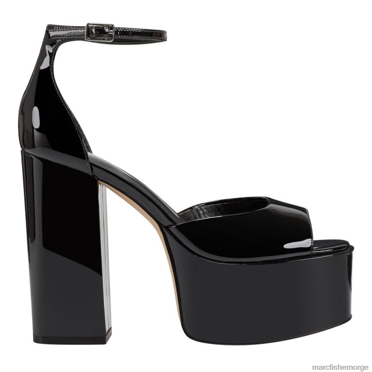 Marc Fisher Norge - della plattformsandal kvinner svart lakkskinn Marc Fisher D0BZ0574