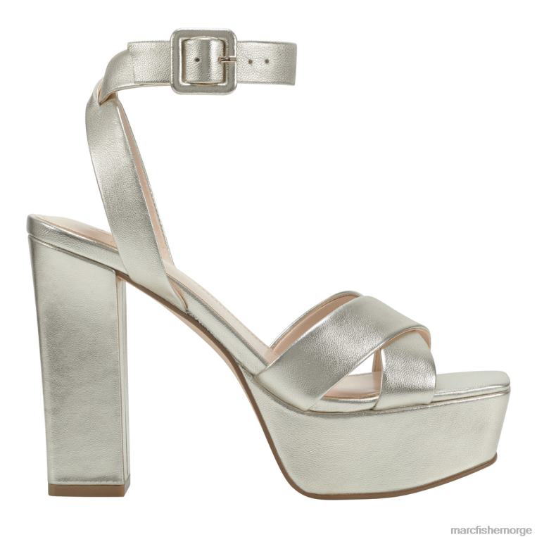 Marc Fisher Norge - faril ankelrem plattformsandal kvinner platino skinn Marc Fisher D0BZ0571