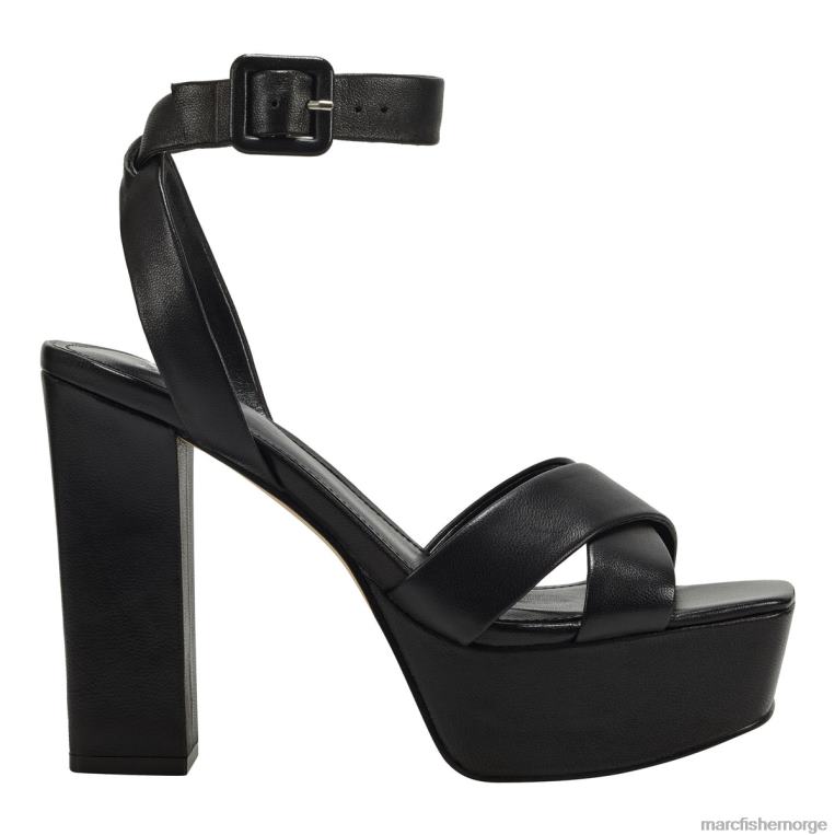 Marc Fisher Norge - faril ankelrem plattformsandal kvinner svart skinn Marc Fisher D0BZ0558