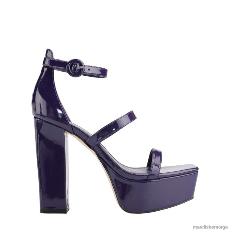 Marc Fisher Norge - frita ankelrem plattformsandal kvinner mørk lilla patent Marc Fisher D0BZ0587