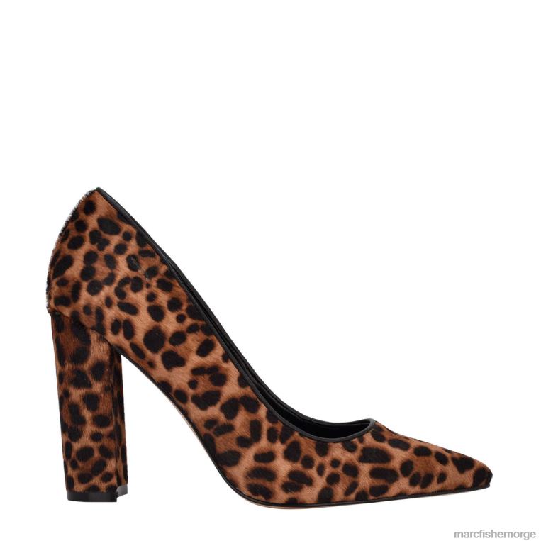 Marc Fisher Pumps - abilene block hæl spissen tå pumpe kvinner brunt/leopardtrykt kalvehår Marc Fisher D0BZ0624