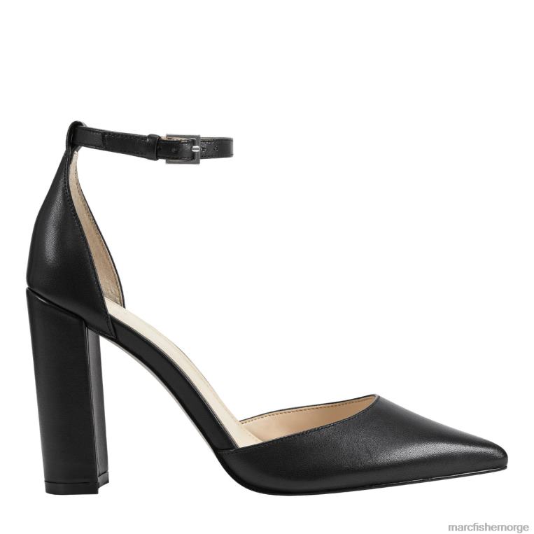 Marc Fisher Pumps - arnette ankelrem hæl kvinner svart skinn Marc Fisher D0BZ0334
