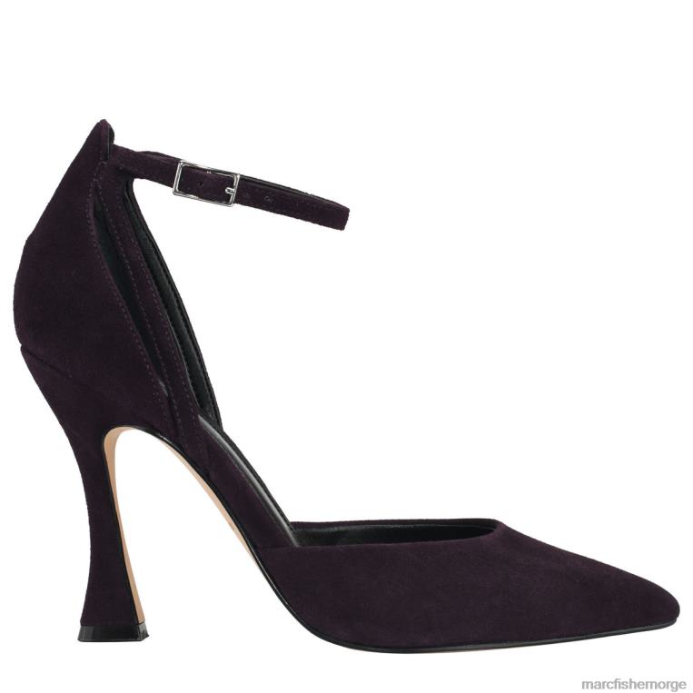 Marc Fisher Pumps - lynnie ankelstropppumpe kvinner mørk lilla semsket skinn Marc Fisher D0BZ0678