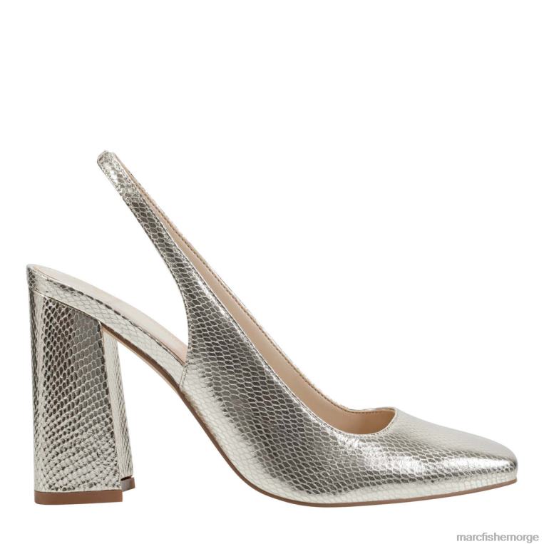 Marc Fisher Pumps - onna slingback hæl kvinner gull slangetrykk Marc Fisher D0BZ0397