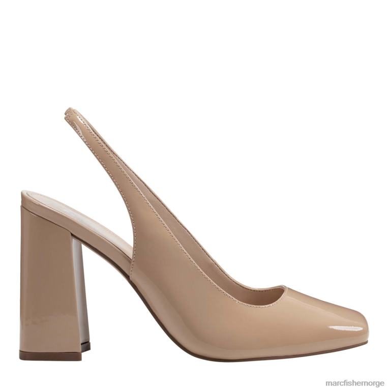 Marc Fisher Pumps - onna slingback hæl kvinner naturlig patent Marc Fisher D0BZ0388