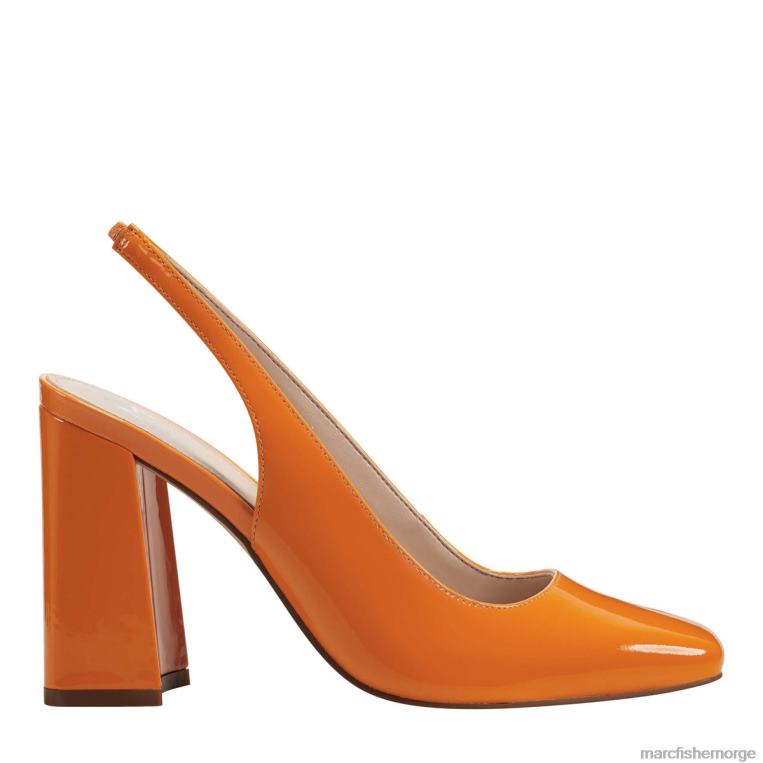 Marc Fisher Pumps - onna slingback hæl kvinner neon oransje patent Marc Fisher D0BZ0389