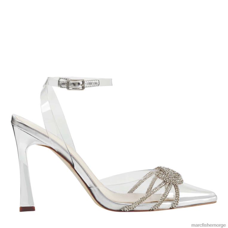 Marc Fisher Pumps - samira ankel wrap pumpe kvinner sølv/klar krystall Marc Fisher D0BZ0674