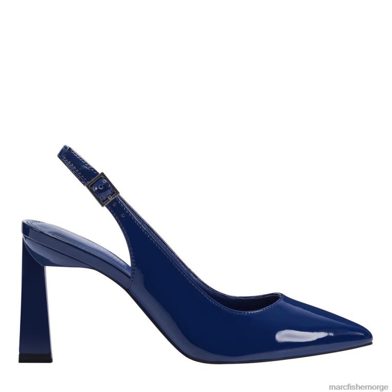 Marc Fisher Pumps - sannek slingback pumpe kvinner fransk blå patent Marc Fisher D0BZ0618