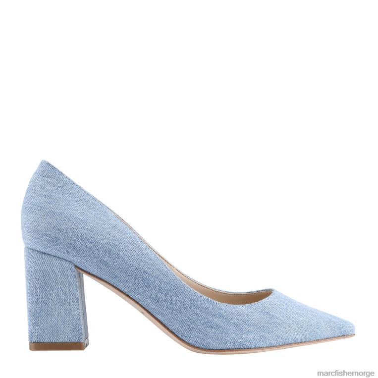 Marc Fisher Pumps - zala block hæl spisse tå pumpe kvinner lyseblå denim Marc Fisher D0BZ0696
