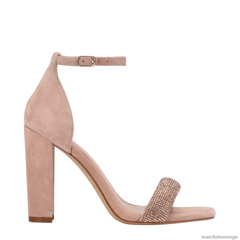 Marc Fisher Norge - angelo ankelreim sandal med hæl kvinner rosa naturlig semsket skinn Marc Fisher D0BZ0403