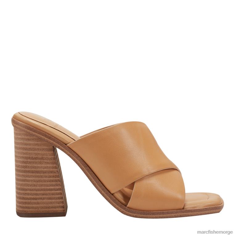 Marc Fisher Norge - barli heled slide sandal kvinner gyldenbrunt skinn Marc Fisher D0BZ0470