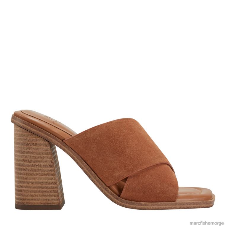 Marc Fisher Norge - barli heled slide sandal kvinner medium naturlig semsket skinn Marc Fisher D0BZ0492