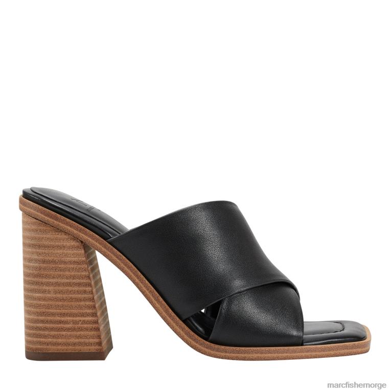 Marc Fisher Norge - barli heled slide sandal kvinner svart skinn Marc Fisher D0BZ0481