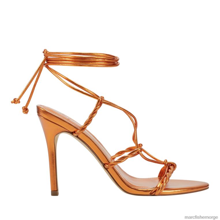 Marc Fisher Norge - bea sandal med ankelhæl kvinner oransje metallic Marc Fisher D0BZ0357