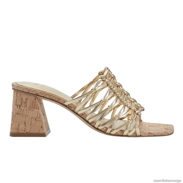 Marc Fisher Norge - colica block hæl sandal kvinner gull Marc Fisher D0BZ0455