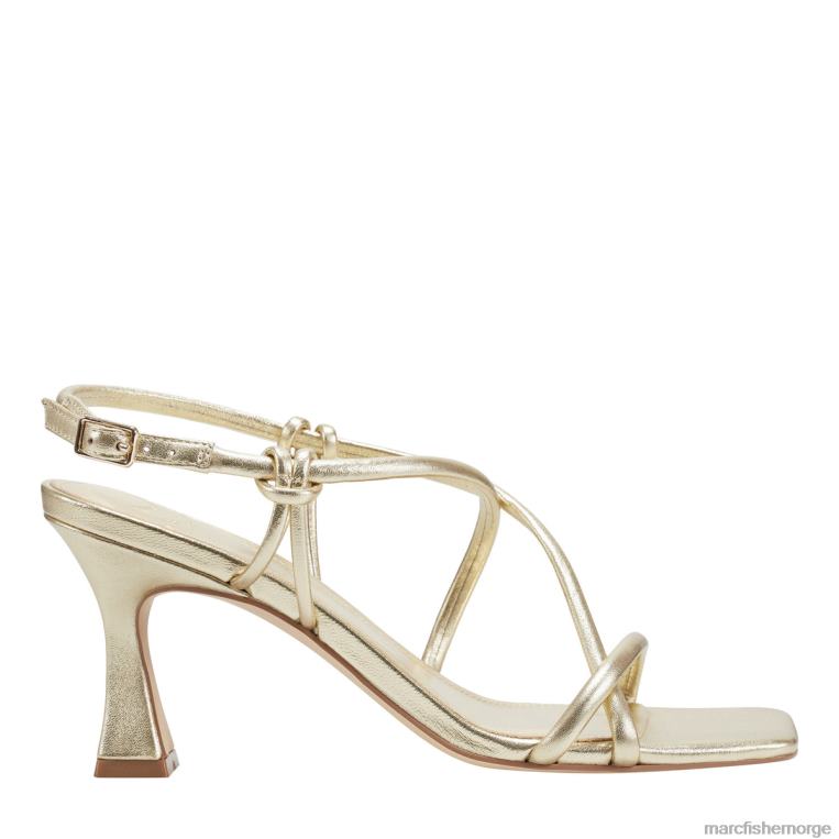 Marc Fisher Norge - dayne slingback sandal med hæl kvinner gull skinn Marc Fisher D0BZ0379