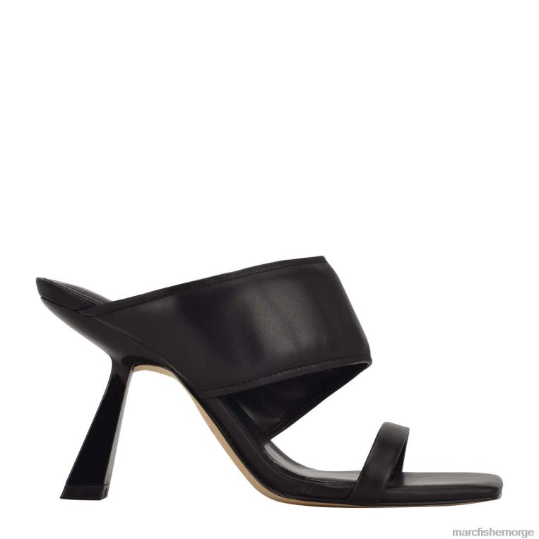 Marc Fisher Norge - deann square toe heeled slide kvinner svart skinn Marc Fisher D0BZ0539