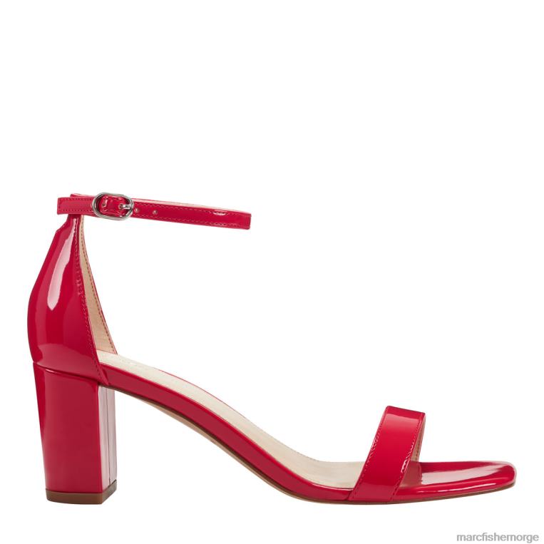 Marc Fisher Norge - jaron ankelreim sandal med hæl kvinner rødt patent Marc Fisher D0BZ0384