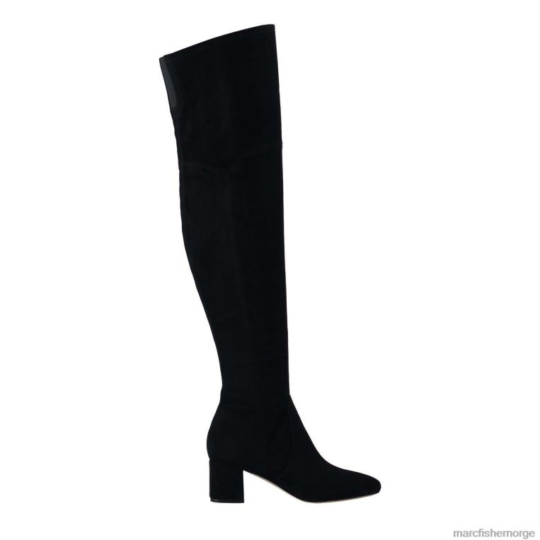 Marc Fisher Booties - charlote over knestøvelen kvinner svart semsket skinn Marc Fisher D0BZ0147