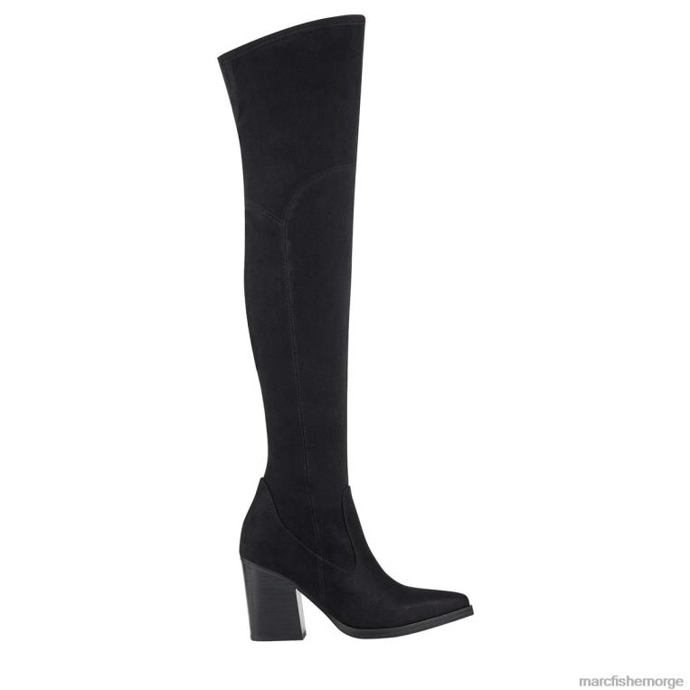 Marc Fisher Booties - meyana over knestøvelen kvinner svart semsket skinn Marc Fisher D0BZ0188