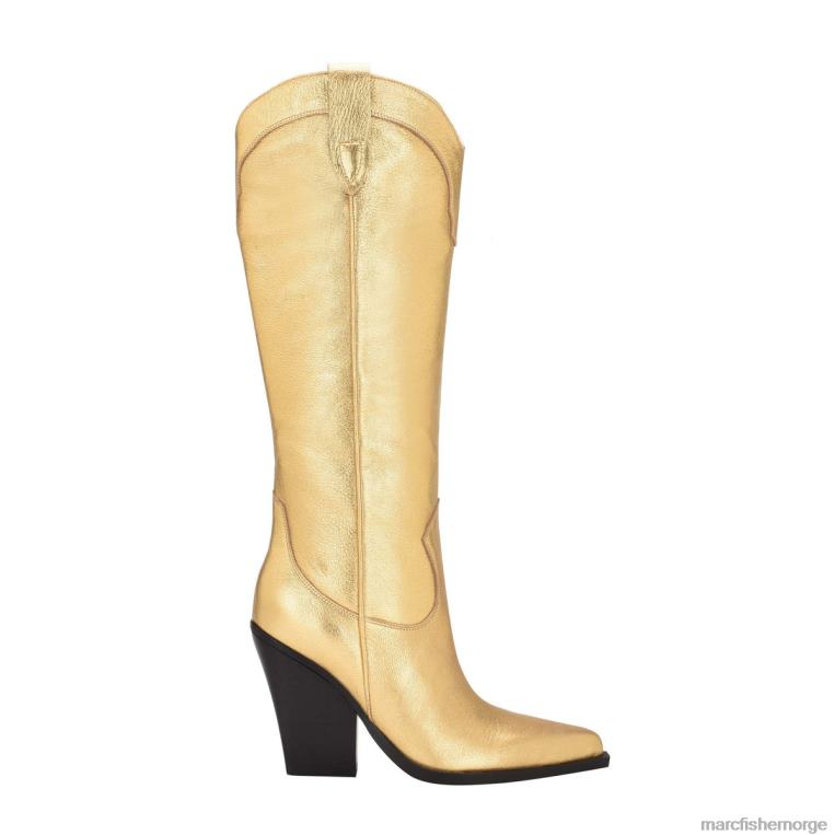 Marc Fisher Booties - nalita westernstøvel kvinner gull skinn Marc Fisher D0BZ0169