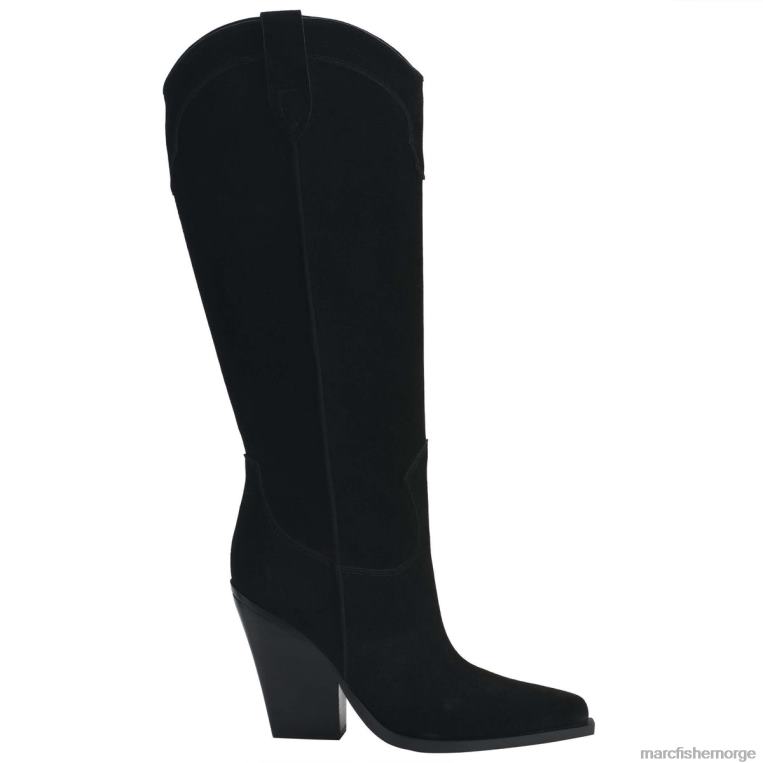 Marc Fisher Booties - nalita westernstøvel kvinner svart semsket skinn Marc Fisher D0BZ0143