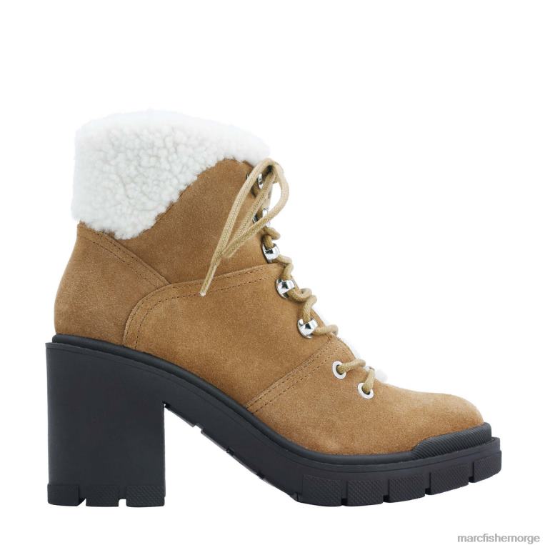 Marc Fisher Booties - Vacinta kampsko med hæl kvinner konjakk semsket skinn Marc Fisher D0BZ0135