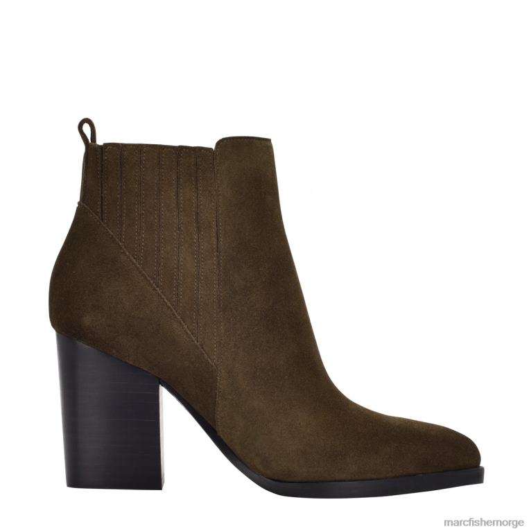 Marc Fisher Booties - alva spiss støvel kvinner oliven semsket skinn Marc Fisher D0BZ074