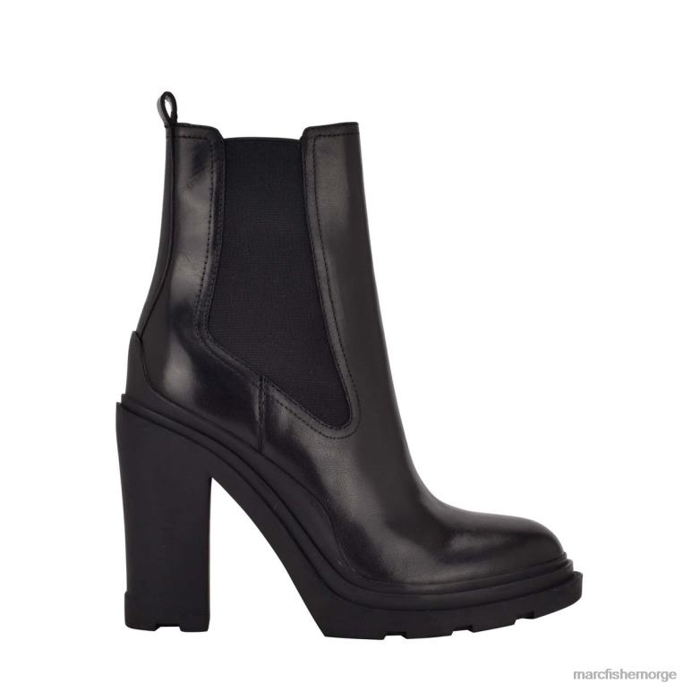 Marc Fisher Booties - chelsea bootie med ramio hæl kvinner svart skinn Marc Fisher D0BZ072