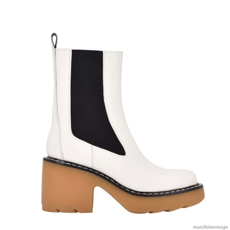 Marc Fisher Booties - fredy lug såle bootie kvinner hvitt skinn/natur Marc Fisher D0BZ090