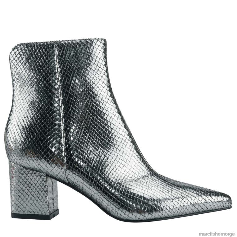 Marc Fisher Booties - jina støvlett med hæl kvinner sølv slange semsket skinn Marc Fisher D0BZ0121